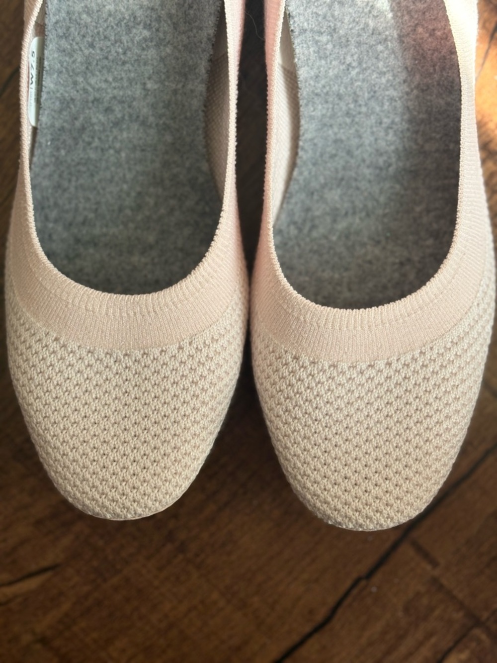 Allbirds Women Sz 7.5 Tree Breezers Sustainable knit Ballet Flat Calm Taupe - Picture 4 of 9